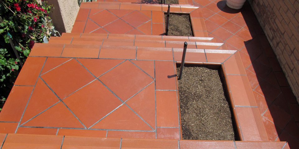 Clay tile steps