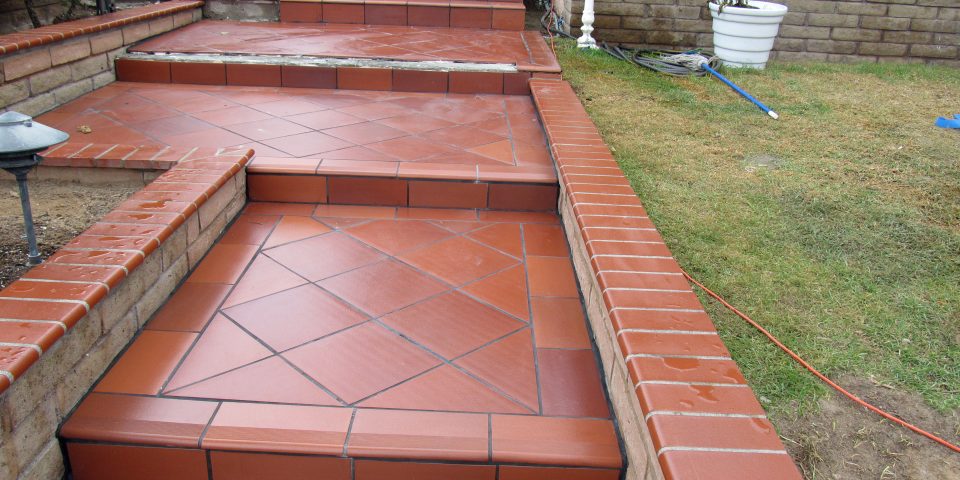 Clay tile steps
