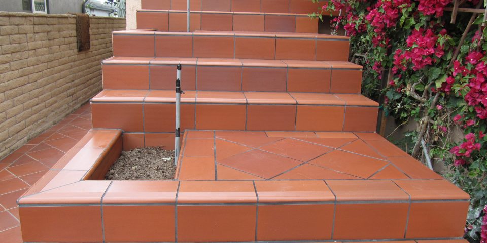 Clay tile steps